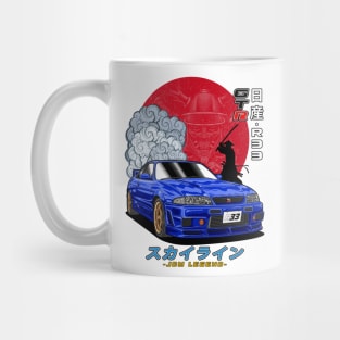 Nippon JDM Blue Nissan Skyline GT-R R33 Mug